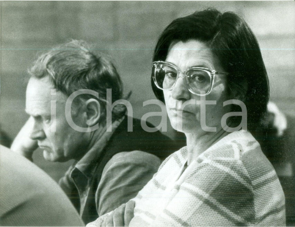 Fotografia d epoca originale 1990 ca HAAG AUSTRIA Gerhard e Christa WOLF a manifestazioni per la Pace Foto 1