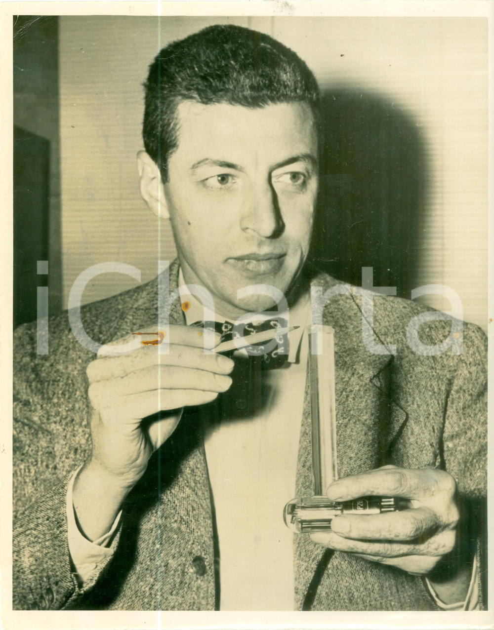 Fotografia d epoca originale 1950 ca ROCHESTER, NEW YORK USA George B. COLLINS Physics Department Foto 1