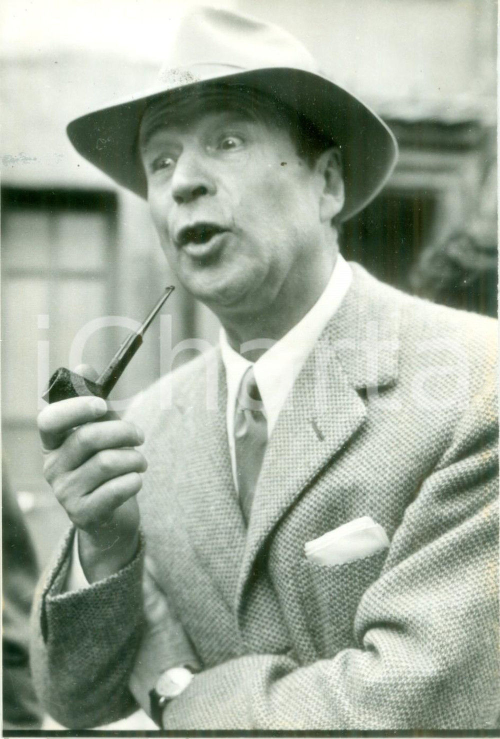 Fotografia d epoca originale 1989 LAUSANNE SUISSE Il romanziere Georges SIMENON Fotografia 1