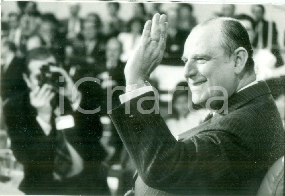 Fotografia d epoca originale 1990 PARIS Raymond BARRE invitato a L Heure de la VeritÃ© Fotografia 1