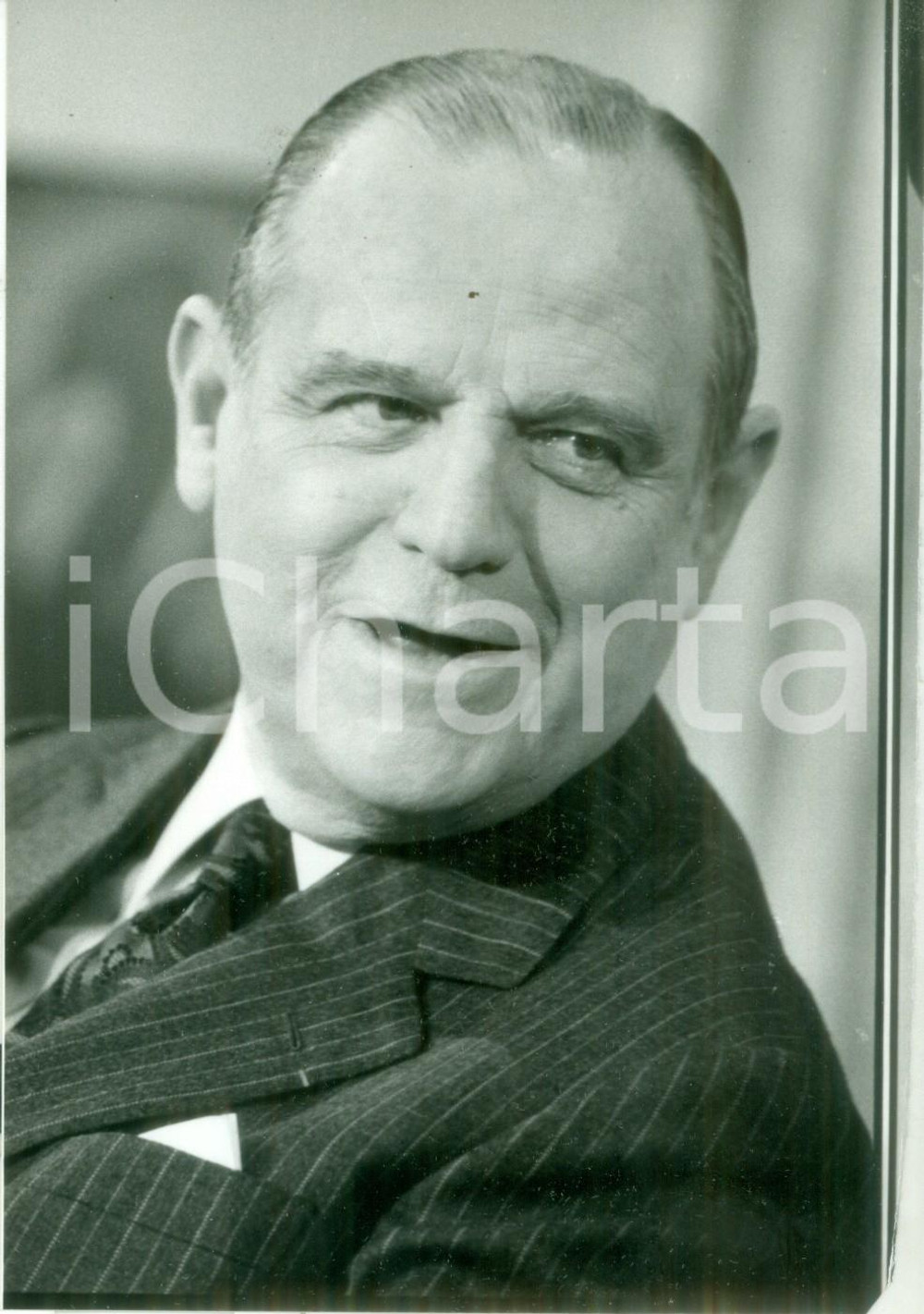 Fotografia d epoca originale 1990 PARIS Raymond BARRE invitato a L Heure de la VeritÃ© Fotografia 1