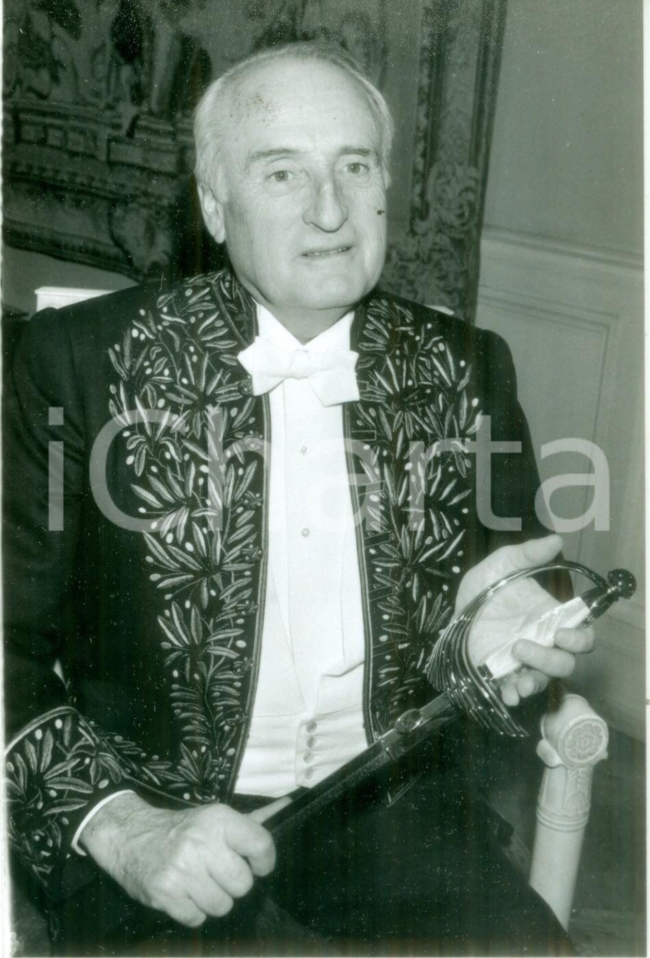 Fotografia d epoca originale 1992 PARIS JeanFranÃ§ois DENIAU nella divisa dell AcadÃ©mie FranÃ§aise Fotografia 1