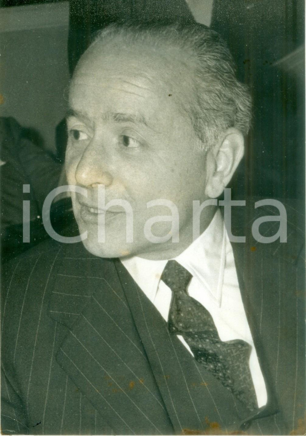 Fotografia d epoca originale 1960 ca PARIS Generale Pierre BILLOTTE durante un incontro Fotografia 1