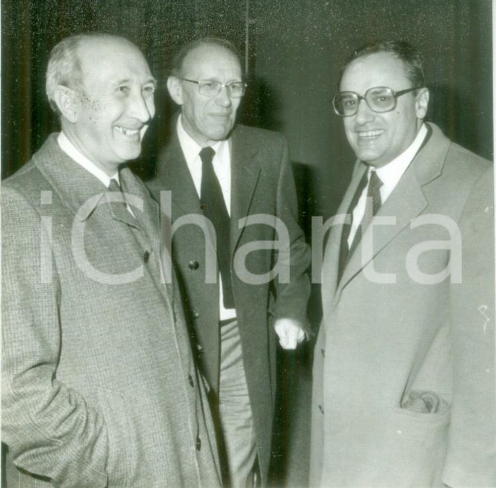 Fotografia d epoca originale 1982 COLMAR FRANCE Politico Jacques BARROT in visita ufficiale Fotografia 1