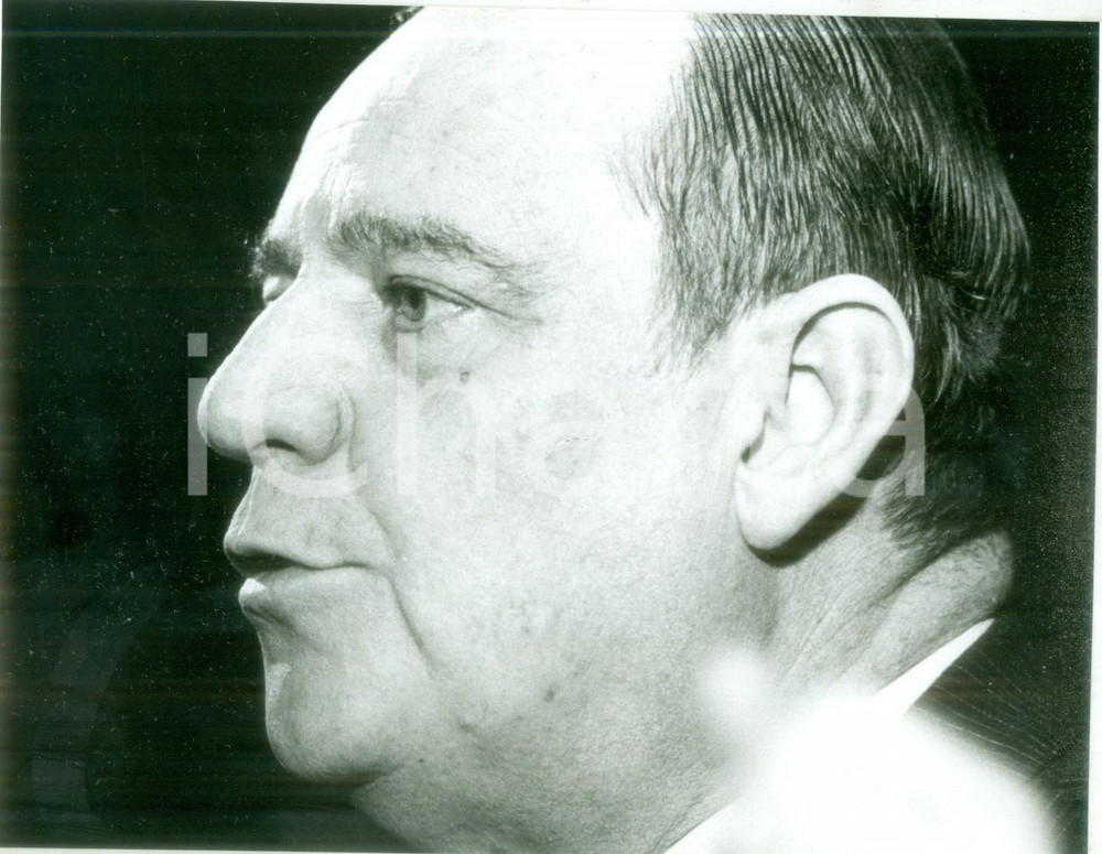 Fotografia d epoca originale 1986 PARIS Politico Raymond BARRE Ritratto in primo piano Fotografia 1