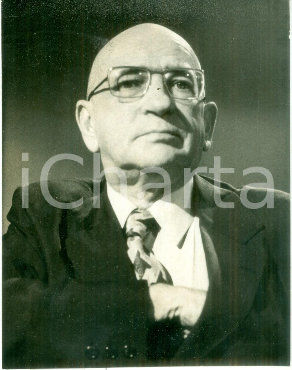 Fotografia d epoca originale 1980 PARIS FRANCE Politico Edgar FAURE in conferenza stampa Fotografia 1