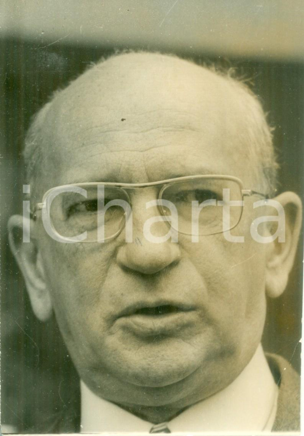 Fotografia d epoca originale 1985 PARIS FRANCE Politico Edgar FAURE durante un incontro Fotografia 1