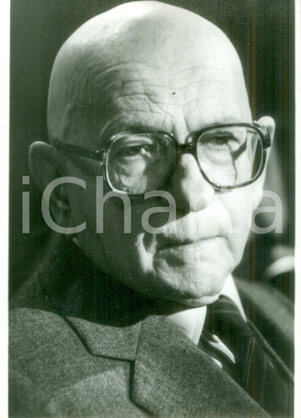 Fotografia d epoca originale 1982 PARIS FRANCE Politico Edgar FAURE presenta i MÃ©moires a Apostrophes Foto 1