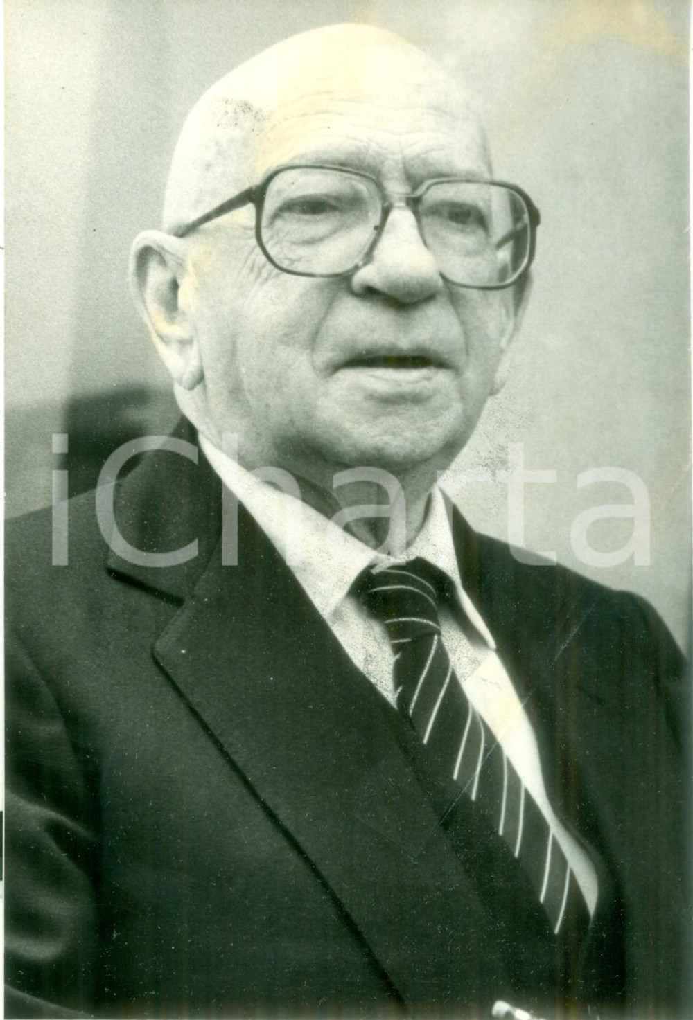 Fotografia d epoca originale 1988 PARIS FRANCE Edgar FAURE Ritratto uomo politico Fotografia 1