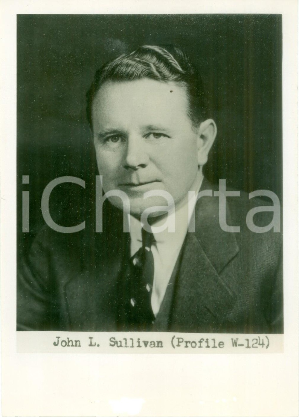 Fotografia d epoca originale 1950 ca WASHINGTON USA Politico John L. SULLIVAN Fotografia RISTAMPA 1