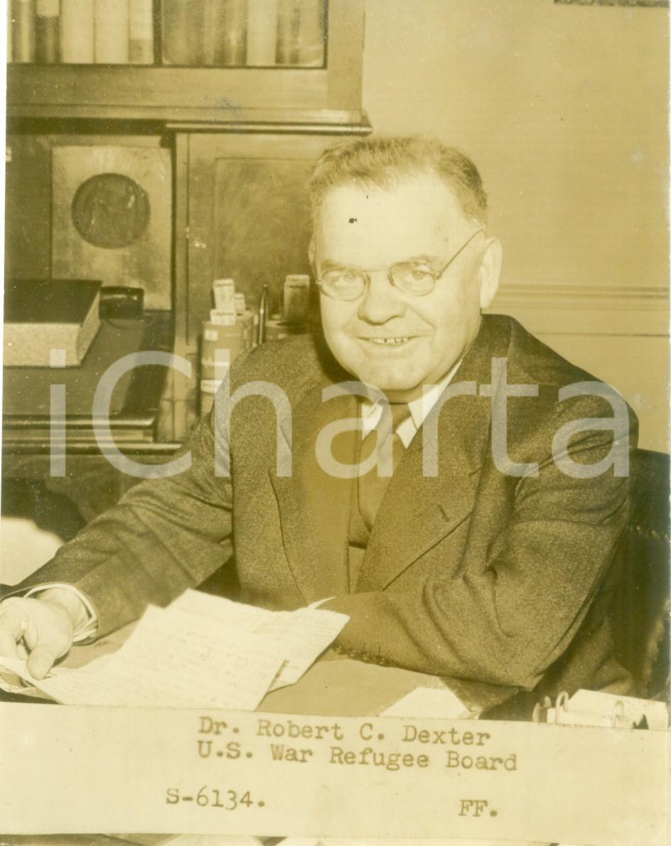 Fotografia d epoca originale 1950 ca WASHINGTON USA Rpbert C. DEXTER US War Refugee Board Fotografia 1