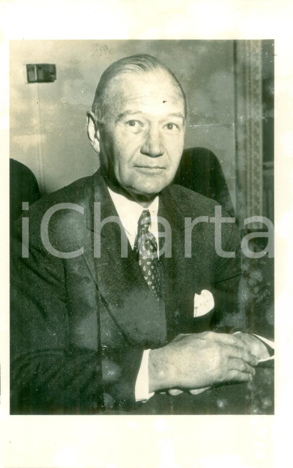 Fotografia d epoca originale 1955 ca USA Lewis William DOUGLAS Nuovo ambasciatore in Gran Bretagna Fotografia 1