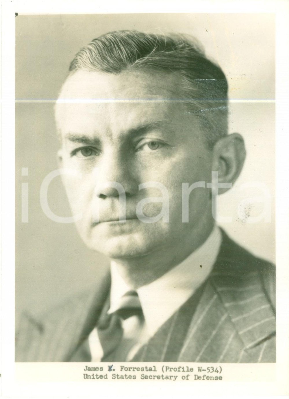 Fotografia d epoca originale 1945 ca USA James Vincent FORRESTAL United States Secretary of Defense Foto 1