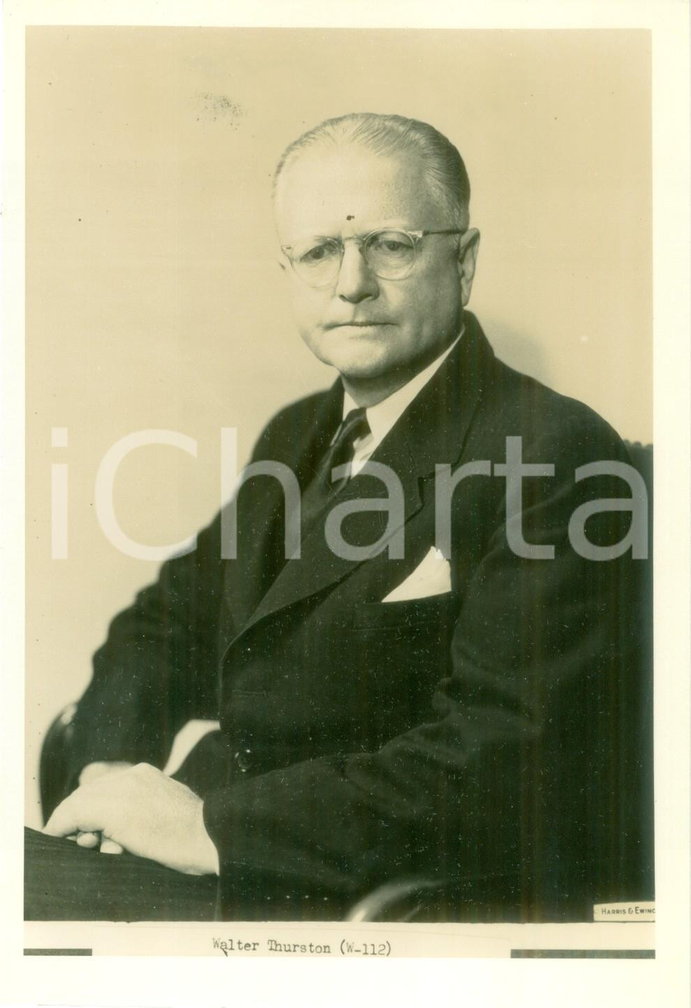 Fotografia d epoca originale 1955 ca USA Walter THURSTON Foreign Service Officer Fotografia 1