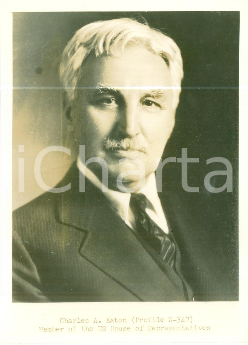 Fotografia d epoca originale 1945 ca WASHINGTON USA Charles Aubrey EATON US House of Representatives Foto 1