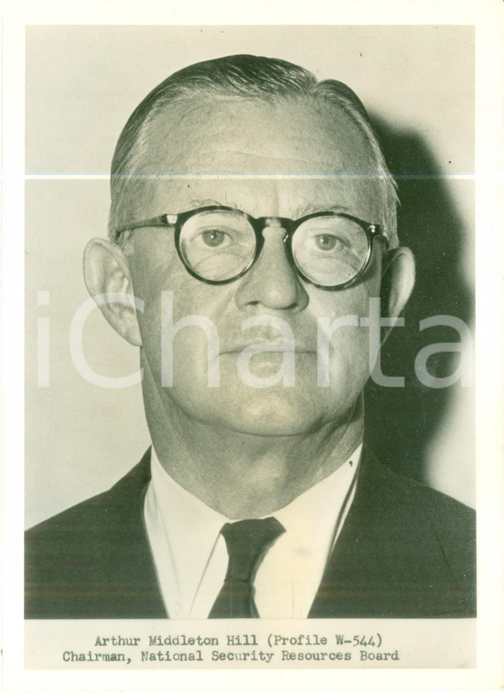 Fotografia d epoca originale 1955 ca USA Arthur MIDDLETON HILL National Security Resources Board Fotografia 1