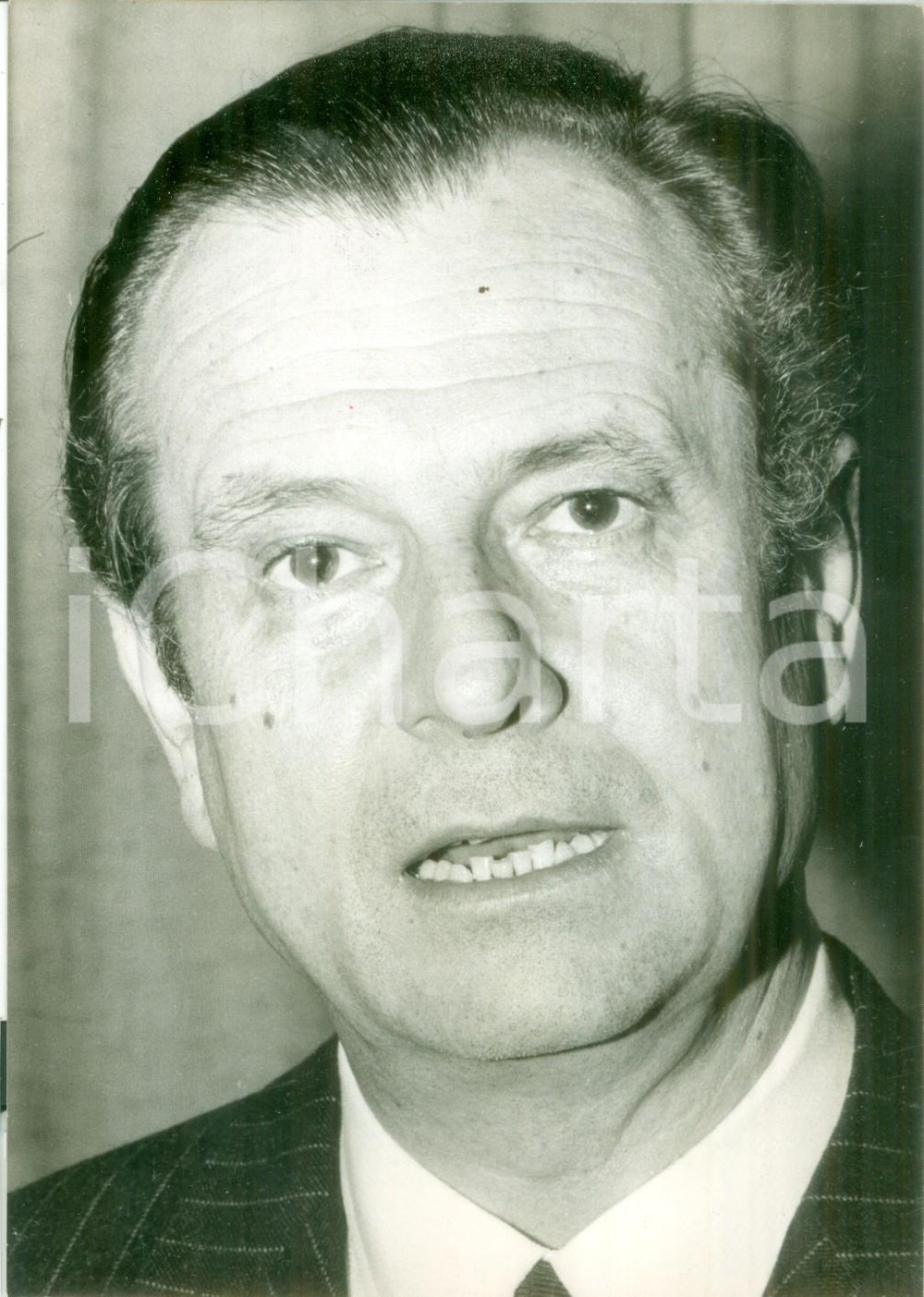 Fotografia d epoca originale 1973 PARIS Jean LECANUET durante la campagna elettorale Fotografia 1