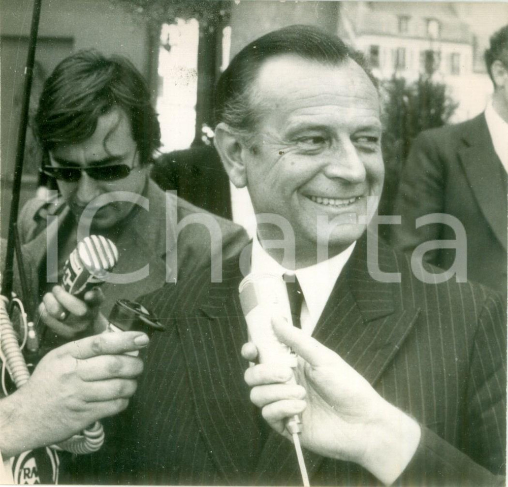 Fotografia d epoca originale 1980 PARIS Jean LECANUET Presidente dell U.D.F. durante un intervista Fotografia 1
