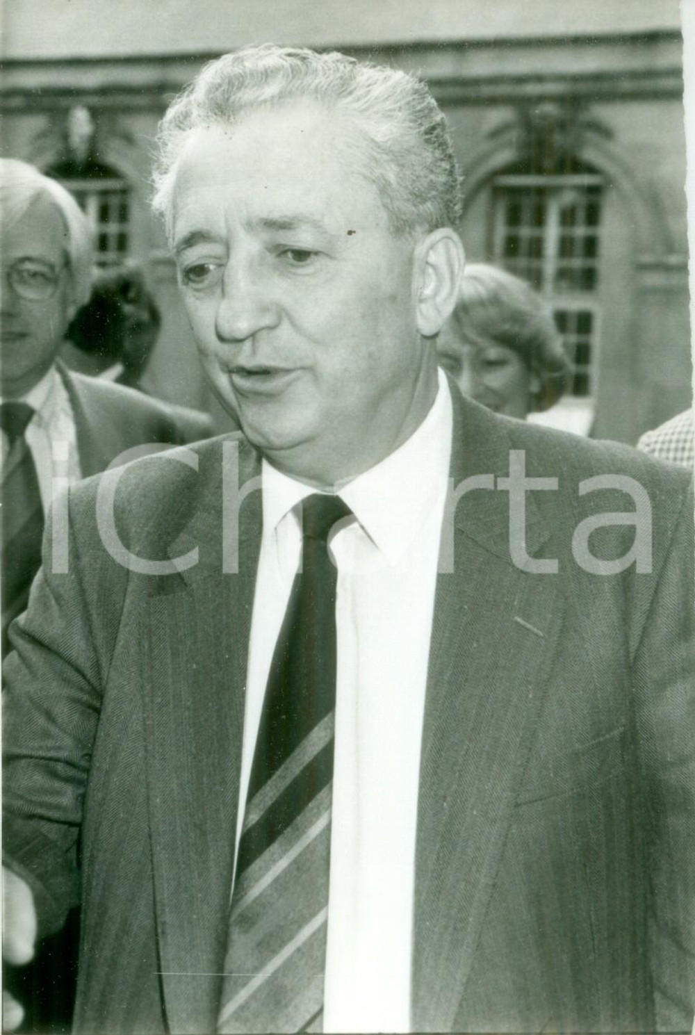Fotografia d epoca originale 1988 PARIS Michel ROCARD riceve i dirigenti della CFDT Fotografia 1