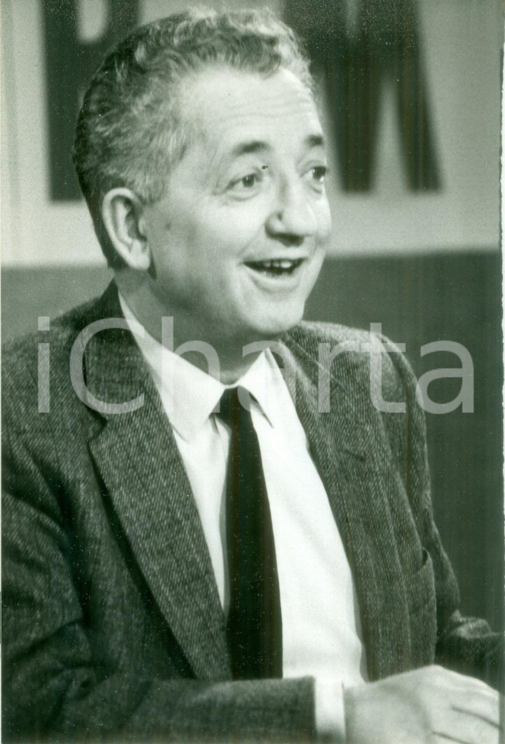 Fotografia d epoca originale 1987 PARIS Edmond MAIRE Segretario CFDT al Forum RMCFR3 Fotografia 1