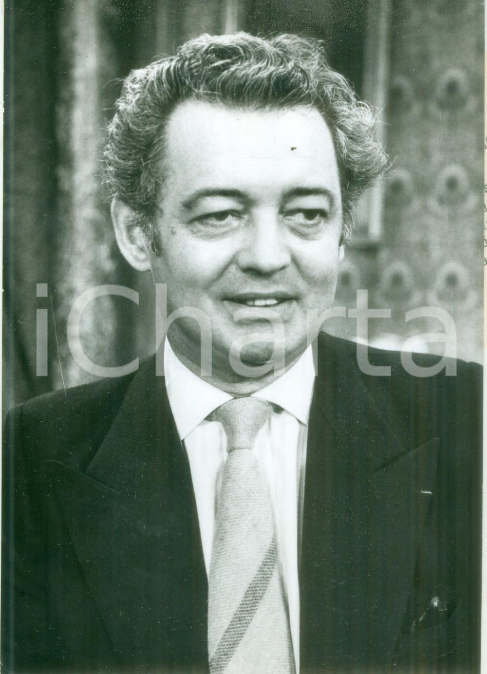 Fotografia d epoca originale 1972 PARIS Giornalista Pierre SABBAGH continua a dirigere secondo canale Foto 1