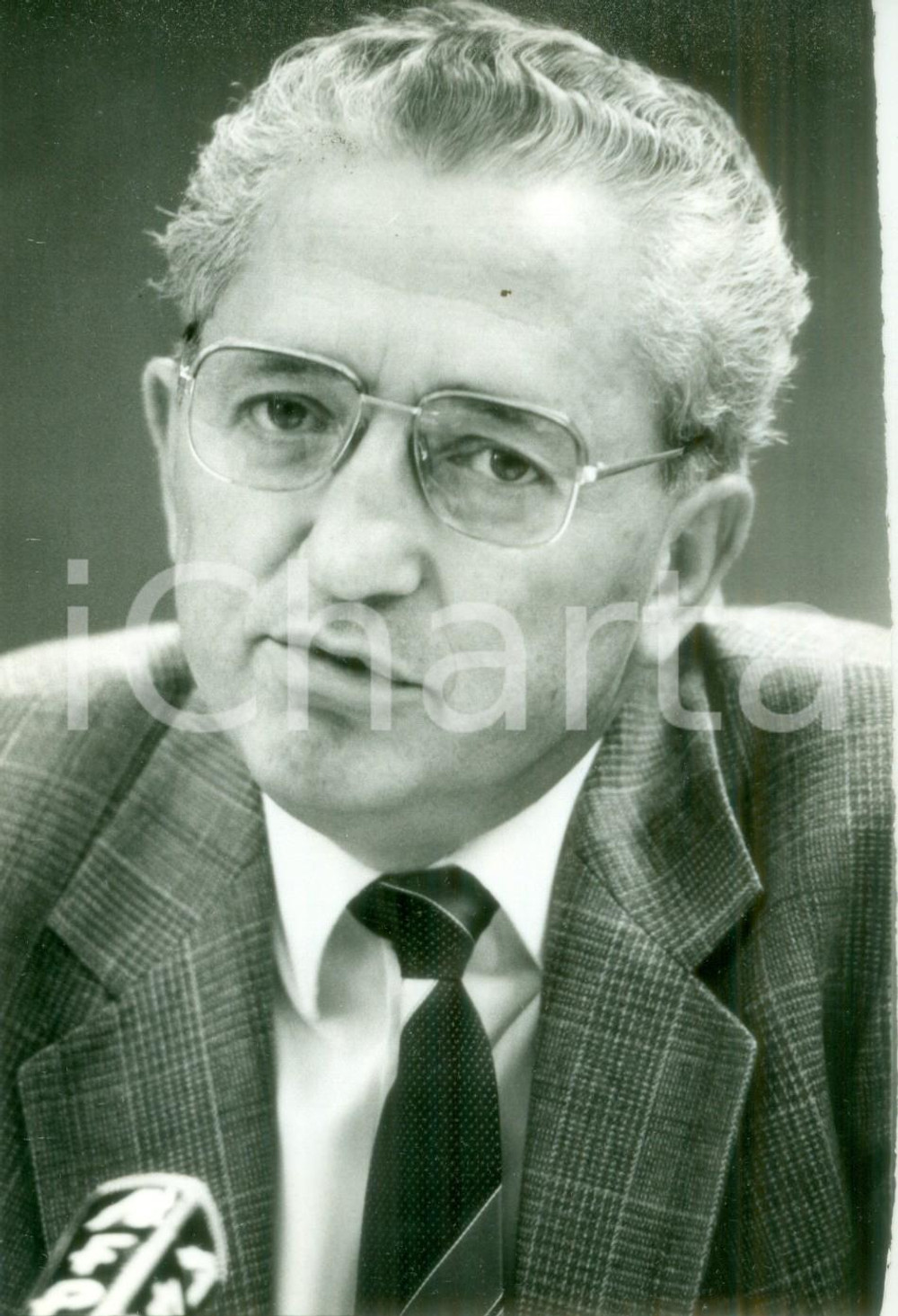 Fotografia d epoca originale 1988 PARIS Segretario Edmond MAIRE lascia la CFDT Fotografia 1