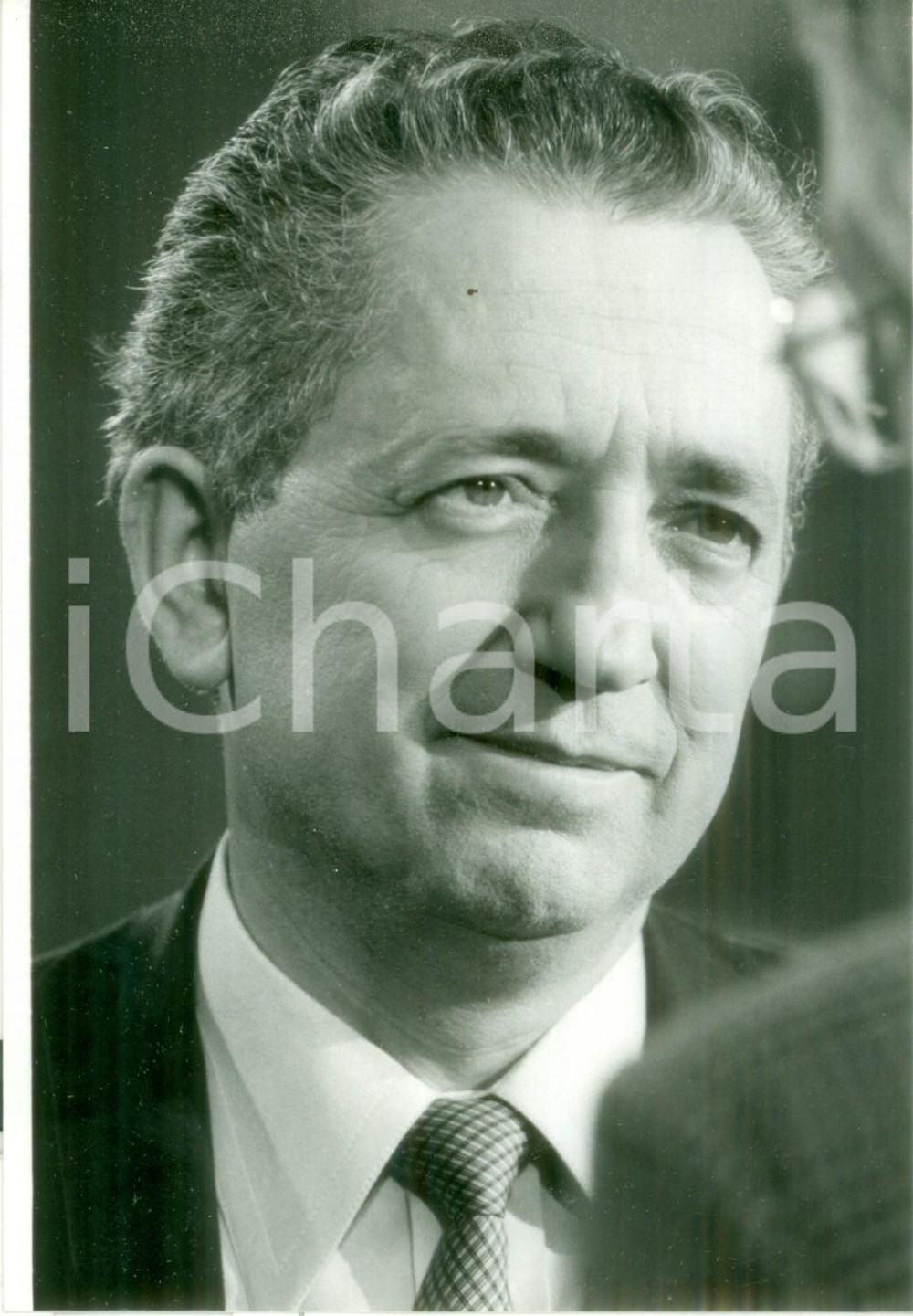 Fotografia d epoca originale 1982 PARIS Edmond MAIRE ospite a L Heure de la VeritÃ© Fotografia 1