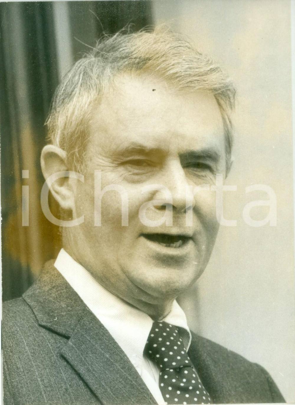 Fotografia d epoca originale 1977 PARIS Cyrus VANCE prima di partire per il Vicino Oriente Fotografia 1