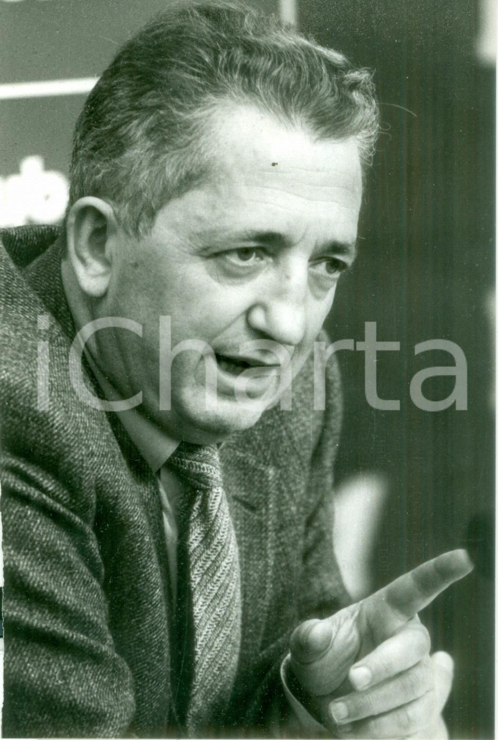 Fotografia d epoca originale 1986 PARIS Edmond MAIRE Segretario CFDT critica Yvon GATTAZ Fotografia 1