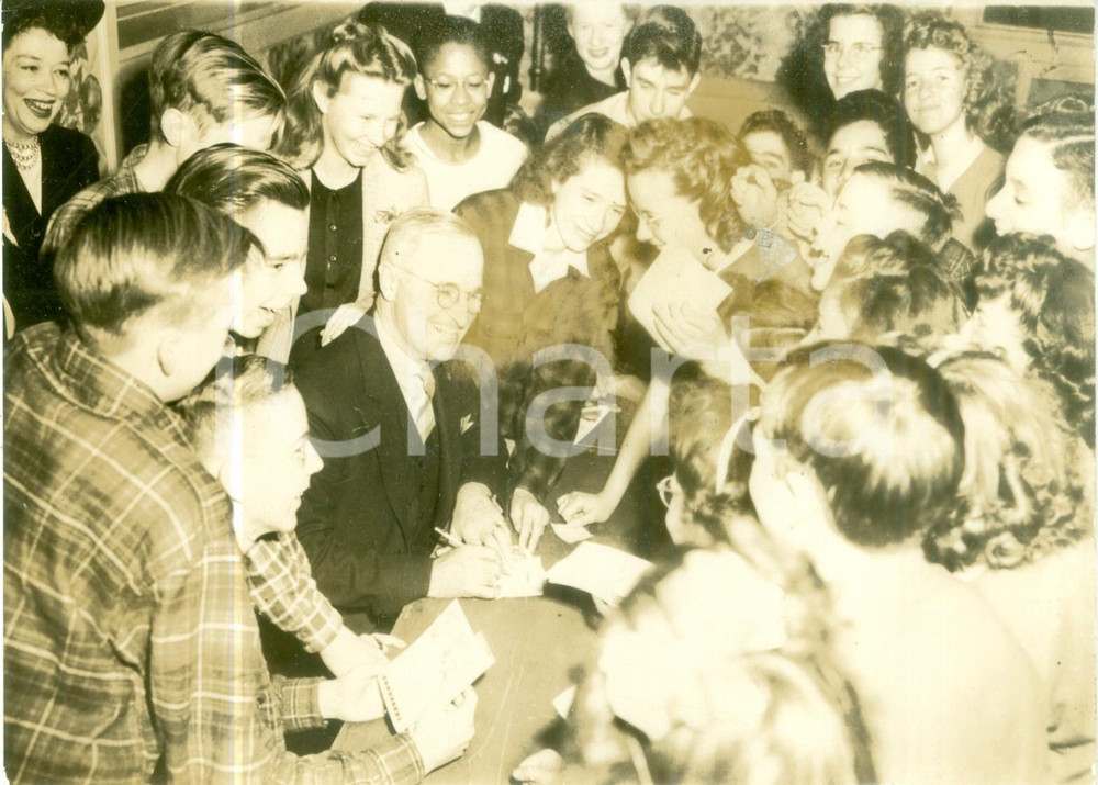 Fotografia d epoca originale 1944 WASHINGTON USA Senatore Harry S. TRUMAN durante campagna elettorale Foto 1