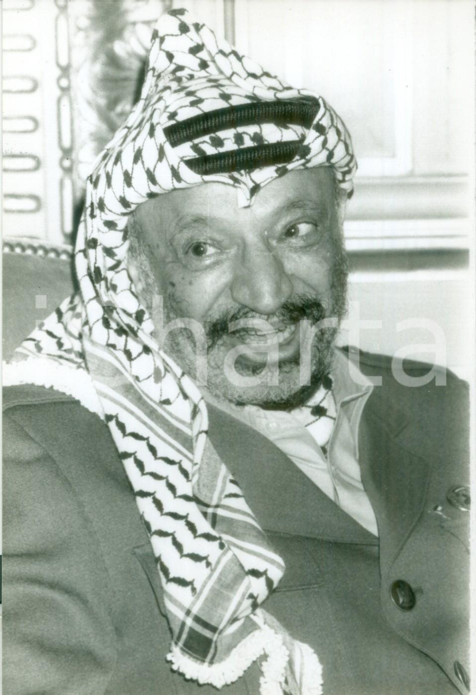 Fotografia d epoca originale 1992 PARIS Rotratto del leader palestinese Yasser ARAFAT Fotografia 1