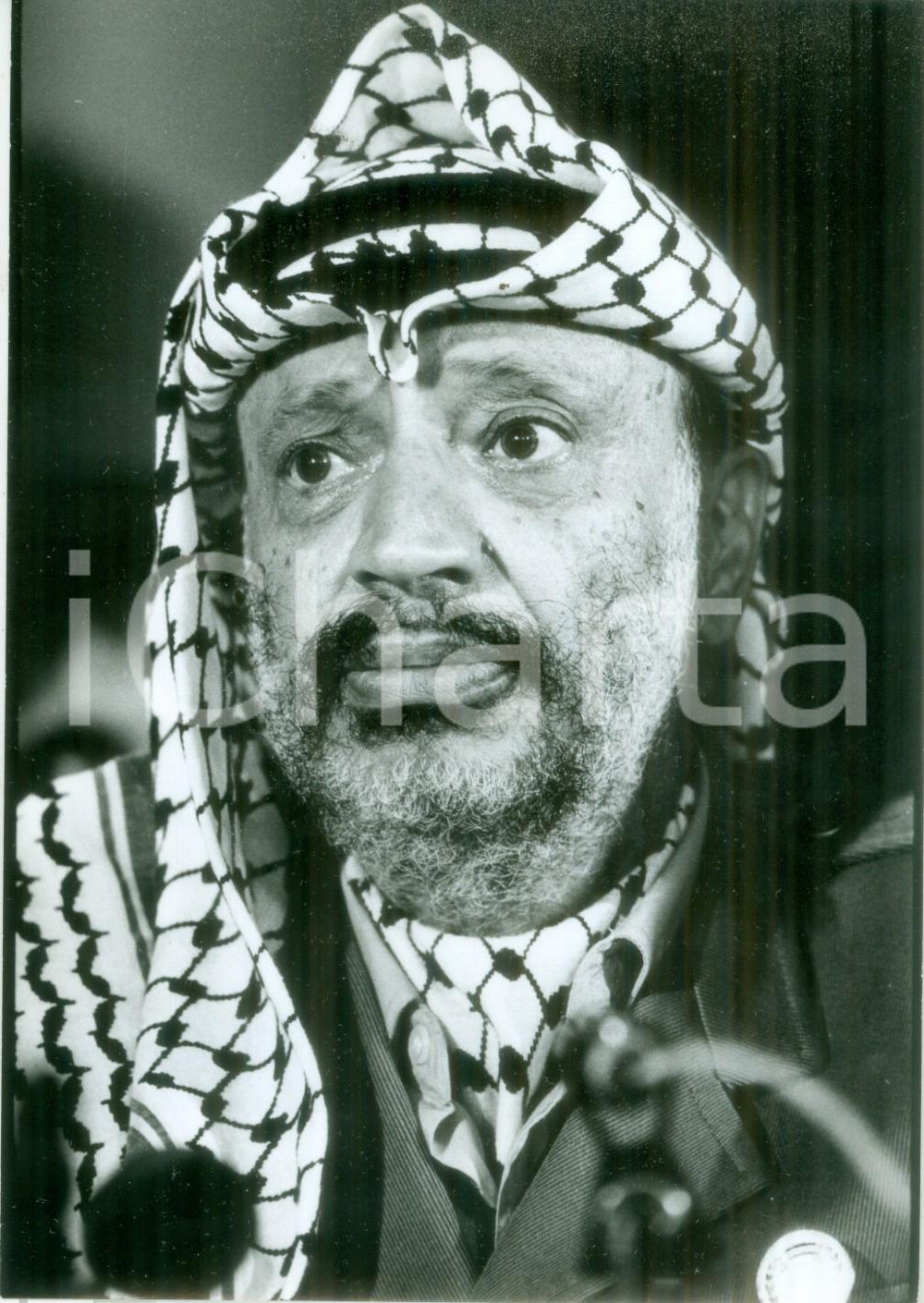 Fotografia d epoca originale 1993 PARIS Yasser ARAFAT leader palestinese dell OLP Fotografia 1