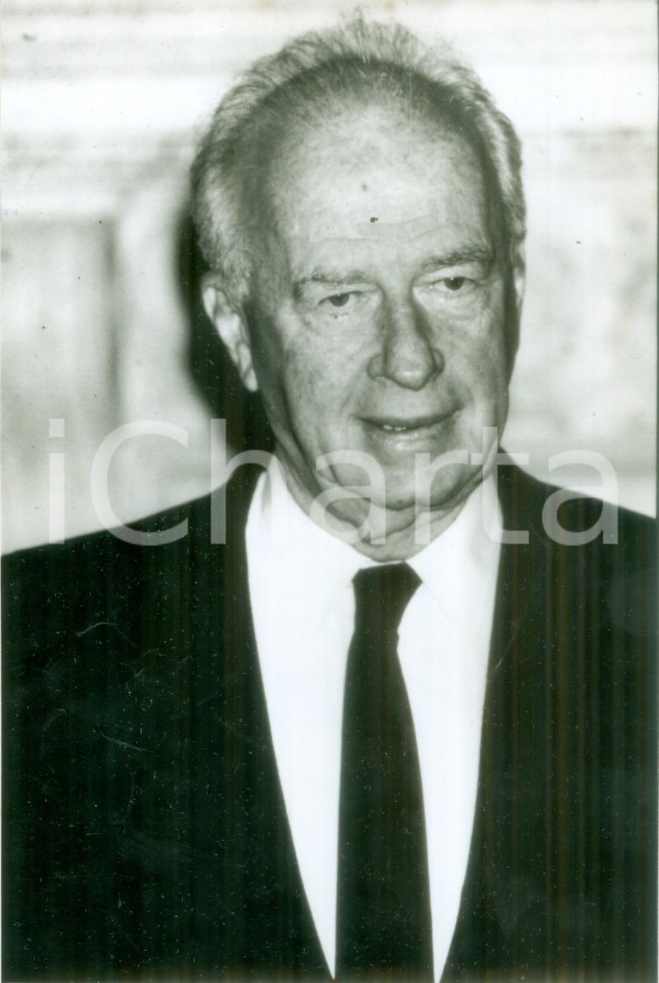 Fotografia d epoca originale 1993 PARIS Yitzhak RABIN Primo ministro israeliano Fotografia 1