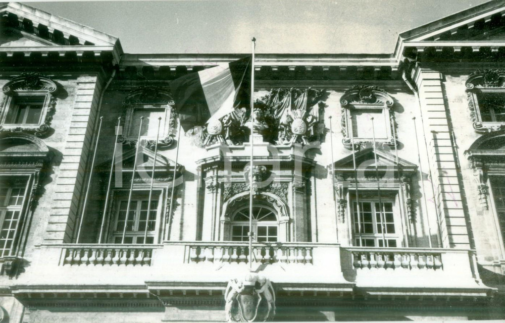 Fotografia d epoca originale 1990 ca MARSEILLE F Facciata dell Hotel de Ville Fotografia 1