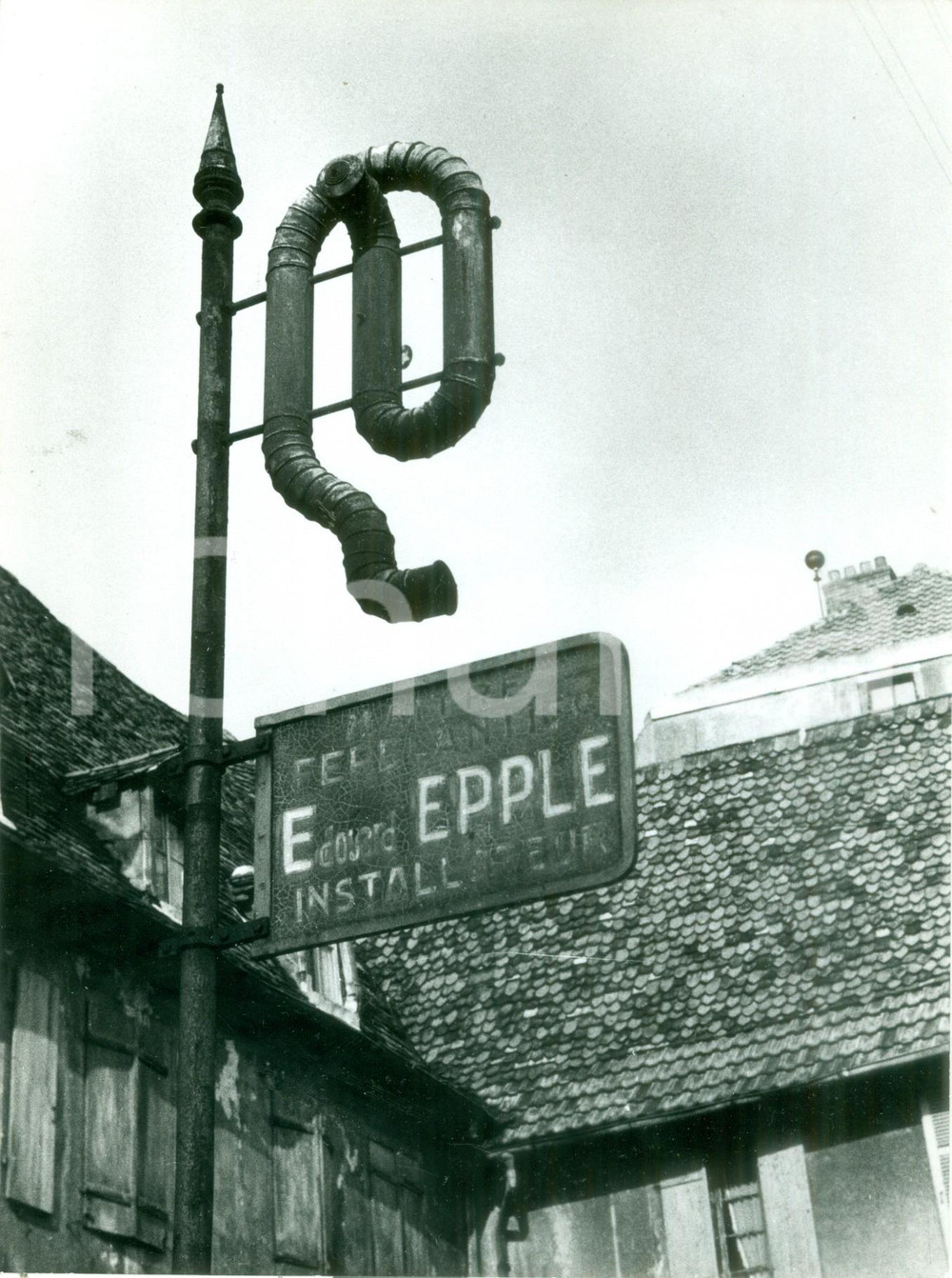 Fotografia d epoca originale 1955 STRASBOURG FRANCIA ? ARTIGIANATO Edouard EPPLE Installeur Fotografia 1