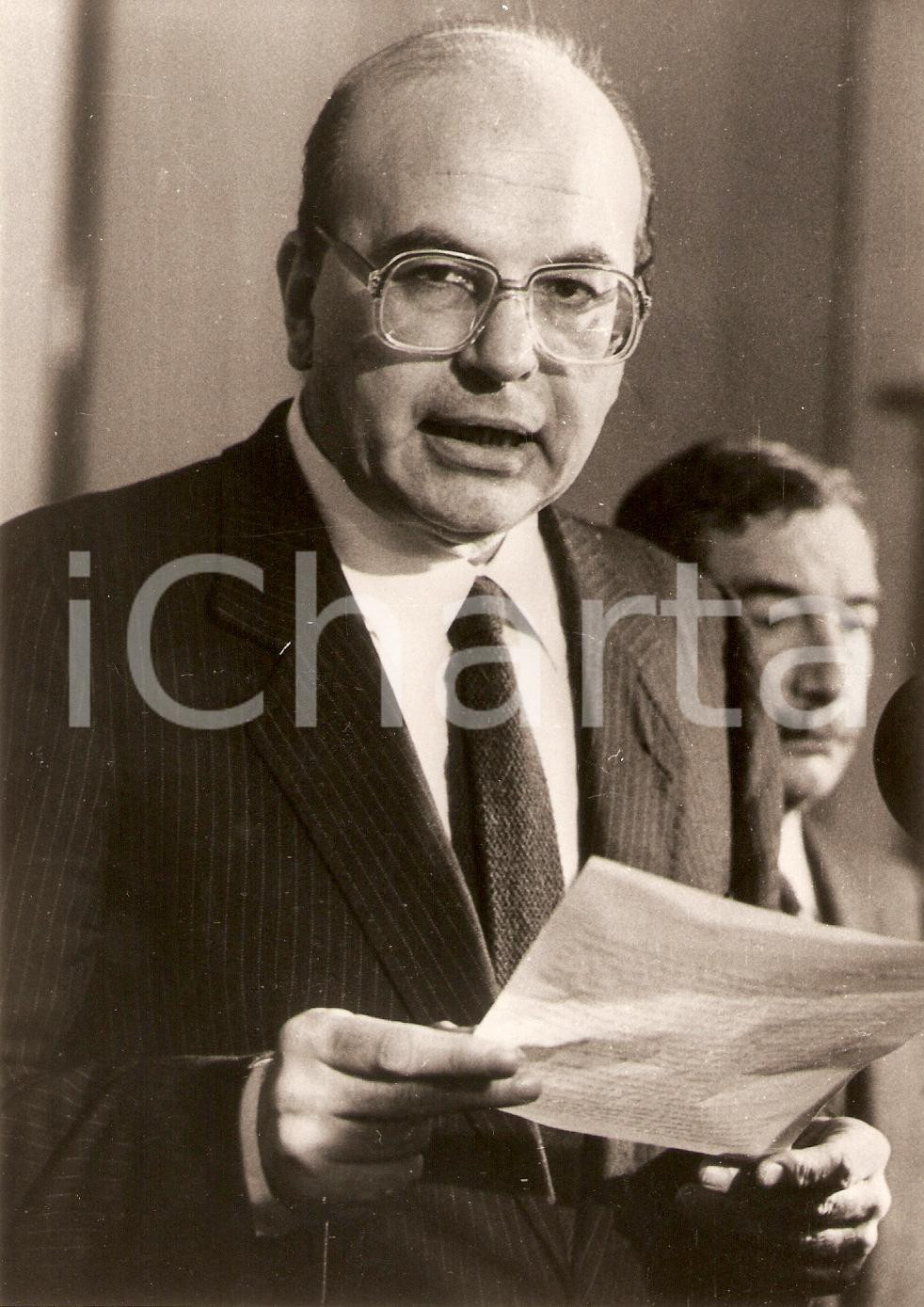 Fotografia d epoca originale 1984 PSI Bettino CRAXI coinvolto in inchiesta traffico armi e stupefacenti FOTO 1