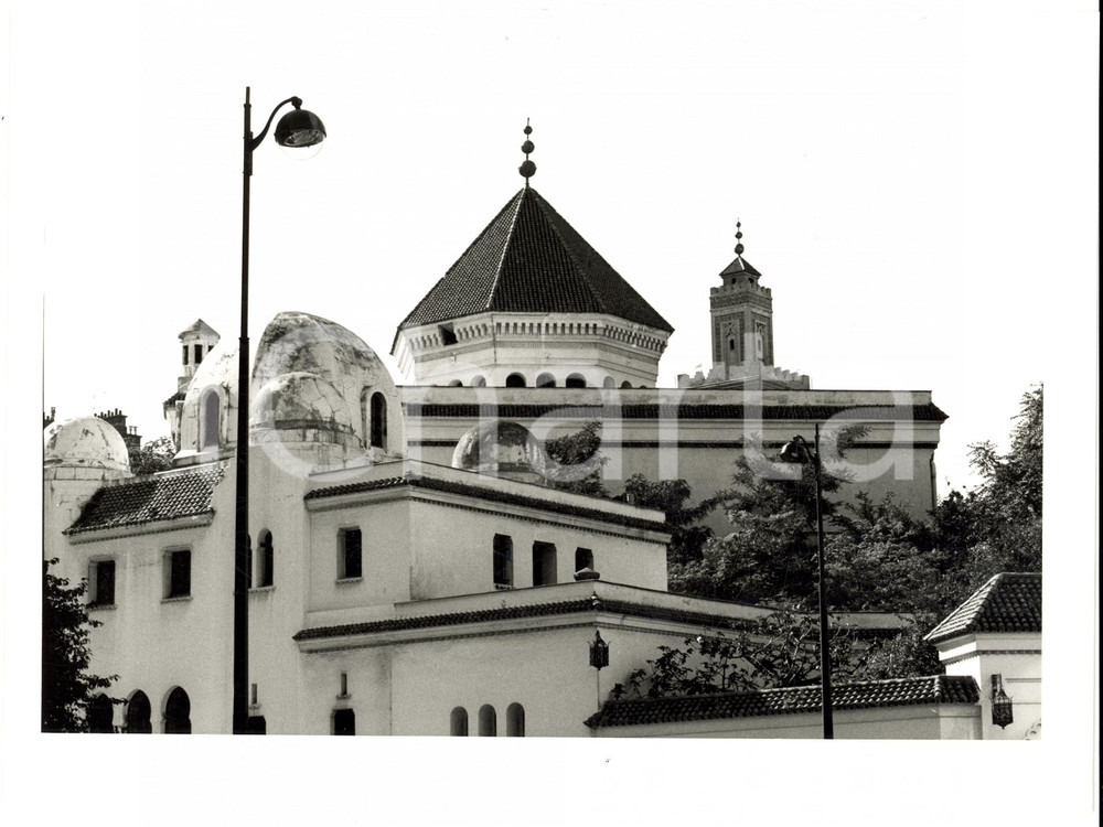 Fotografia d epoca originale 1992 MOSQUEE DE PARIS Veduta dal lato del JARDIN DES PLANTES Foto MONIER 1