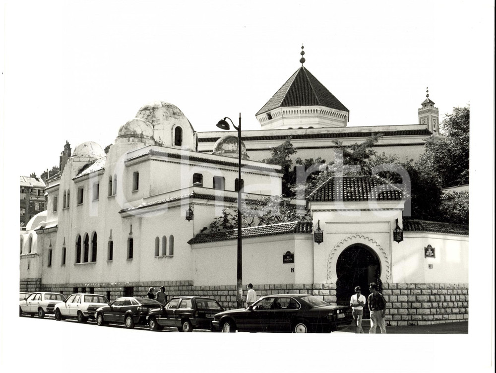 Fotografia d epoca originale 1992 MOSQUEE DE PARIS Veduta lato del JARDIN DES PLANTES Foto MONIER 1