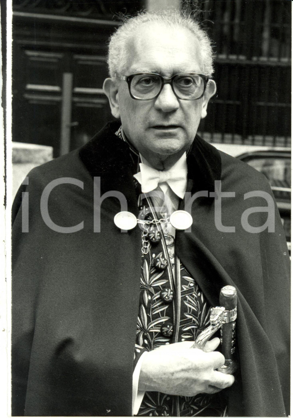 Fotografia d epoca originale 1990 PARIS Jacques SOUSTELLE membro ACADEMIE FRANCAISE Foto 1