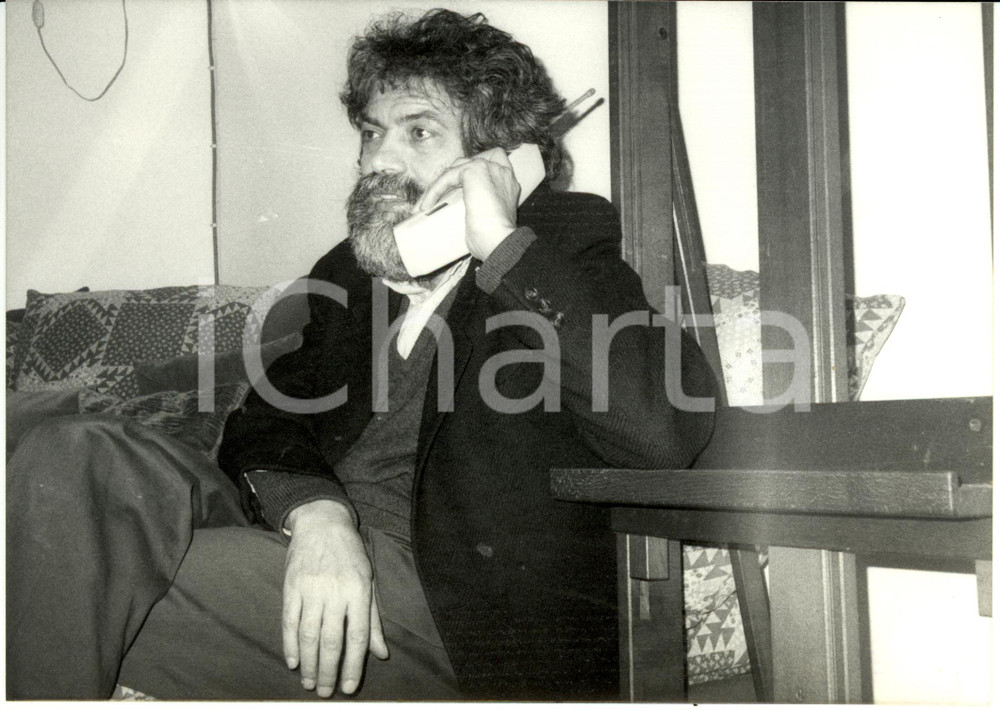 Fotografia d epoca originale 1986 PARIS Marek HALTER scrittore ebreo polacco nella sua residenza Foto 1