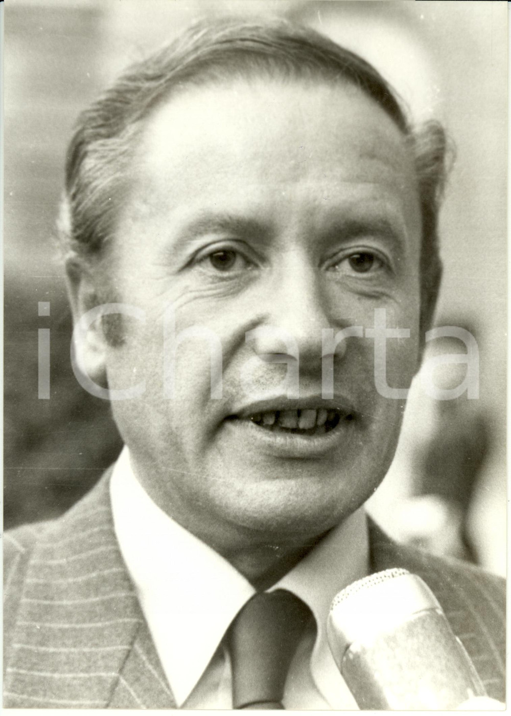 Fotografia d epoca originale 1980 PARIS Gaston Egmond THORN delegato CEE Vicino Oriente Foto AGIP 1
