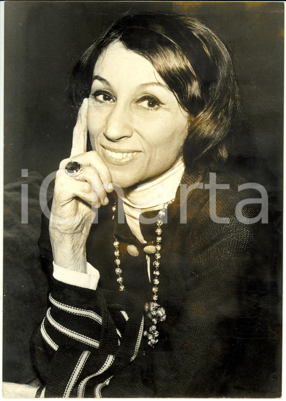 Fotografia d epoca originale 1975 PARIS Janine CHARRAT candidata all  ACADEMIE FRANCAISE Foto 1