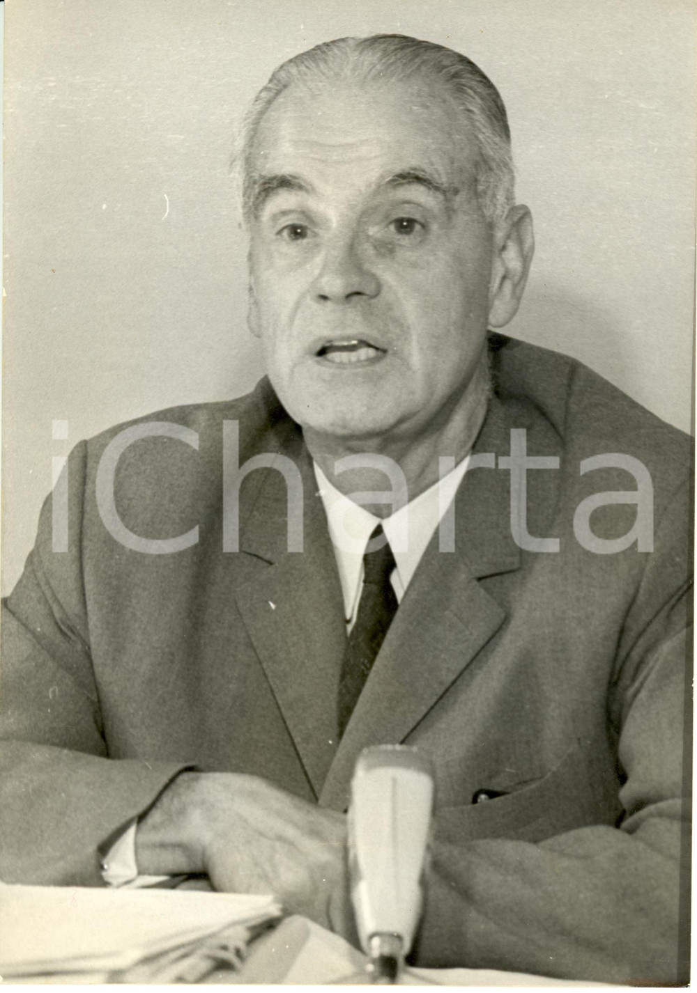 Fotografia d epoca originale 1969 PARIS LÃ©on GINGEMBRE presidente sindacato PME conferenza lavoro autonomo 1