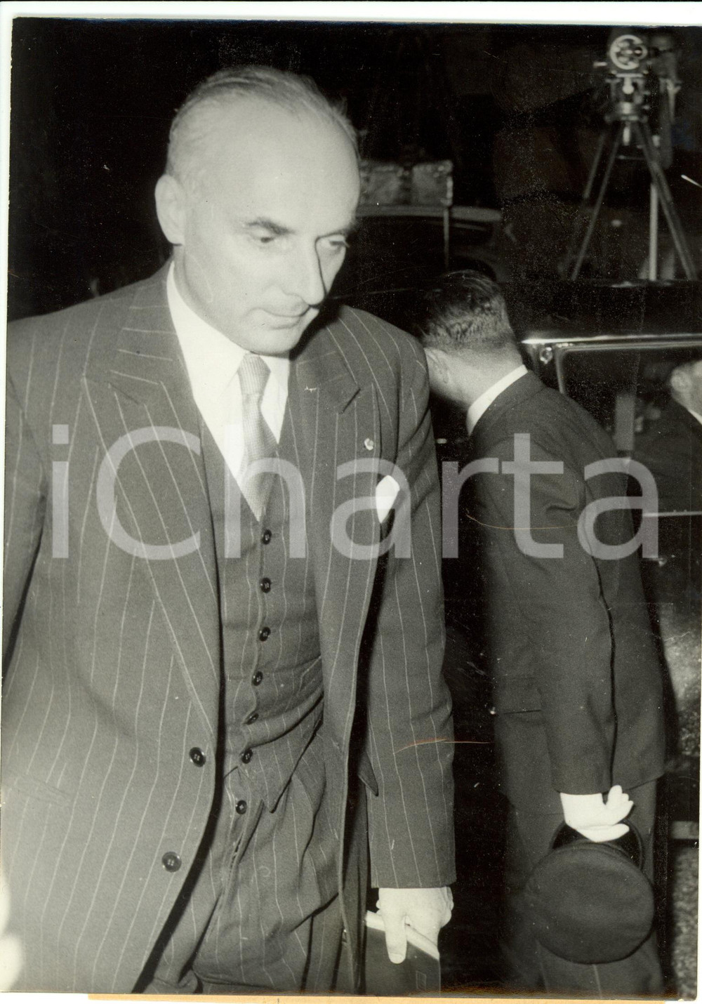 Fotografia d epoca originale 1958 PARIS ElysÃ©e Pierre GUILLAUMAT Ministre DÃ©fense Nationale Charles DE GAULLE 1