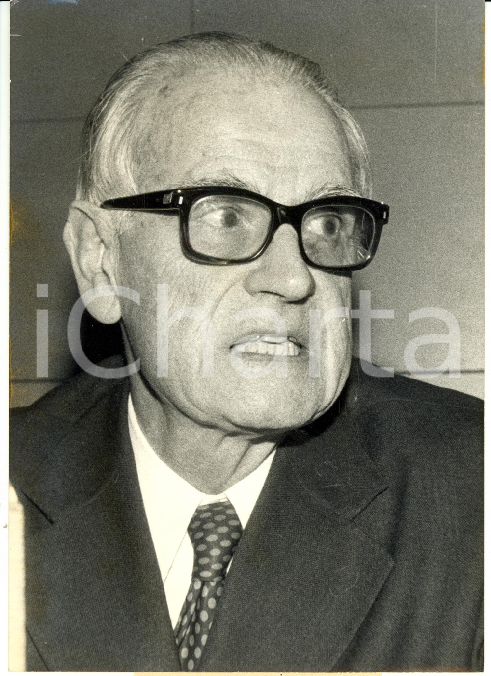 Fotografia d epoca originale 1975 PARIS Palais CongrÃ¨s LÃ©on GINGEMBRE PrÃ©sident CGPME confÃ©rence de presse 1