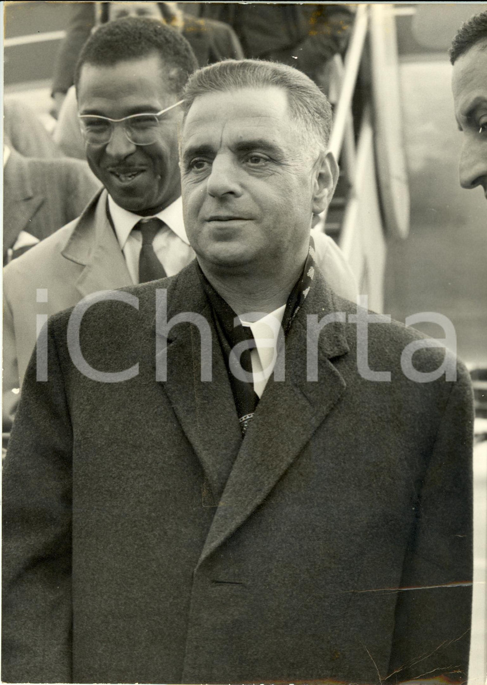 Fotografia d epoca originale 1961 ORLY Ahmed BALAFREJ visita ufficiale per relazioni FRANCOMAROCCHINE Foto 1
