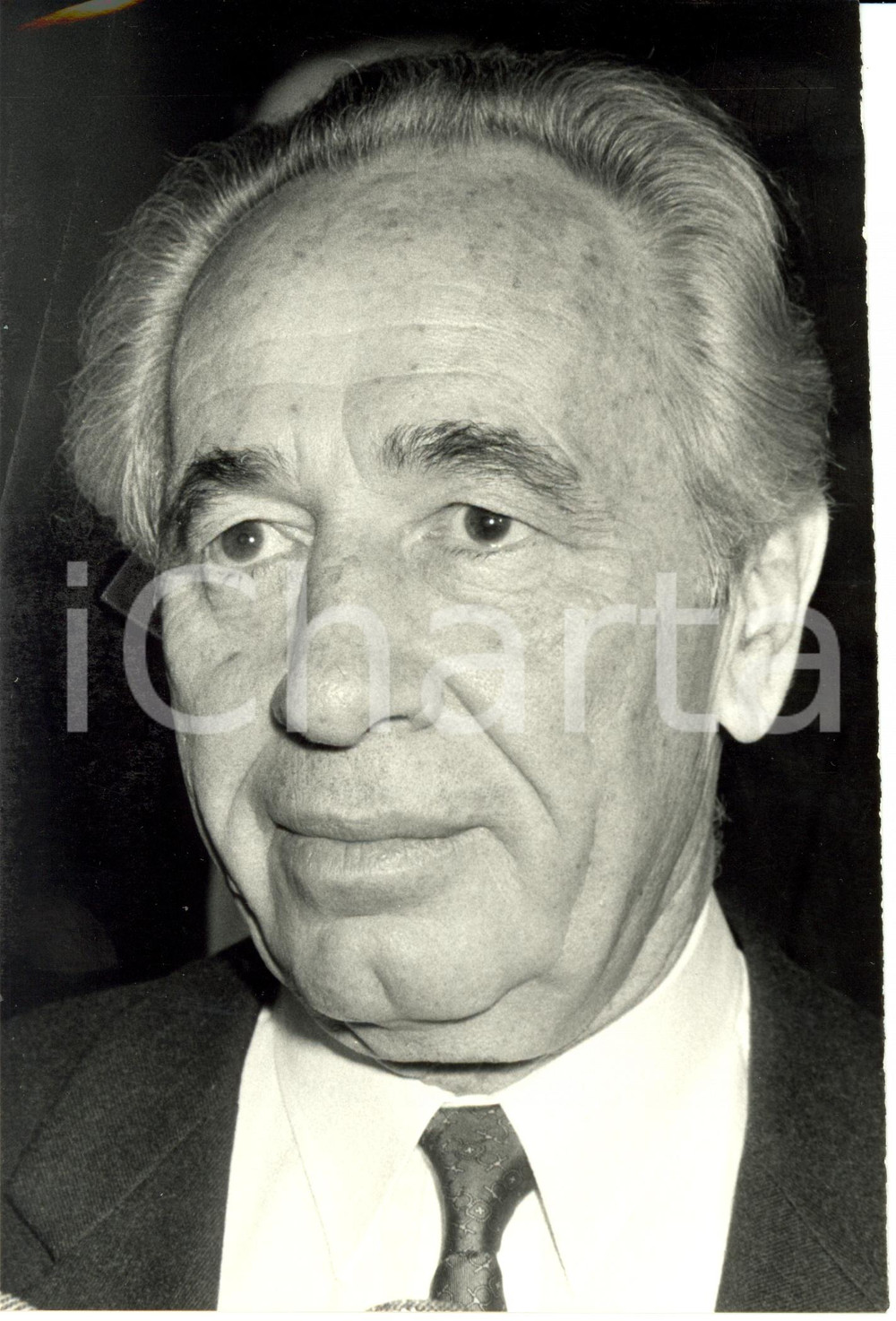 Fotografia d epoca originale 1990 ISRAELE Shimon PERES incaricato di formare un nuovo governo Foto AGIP 1