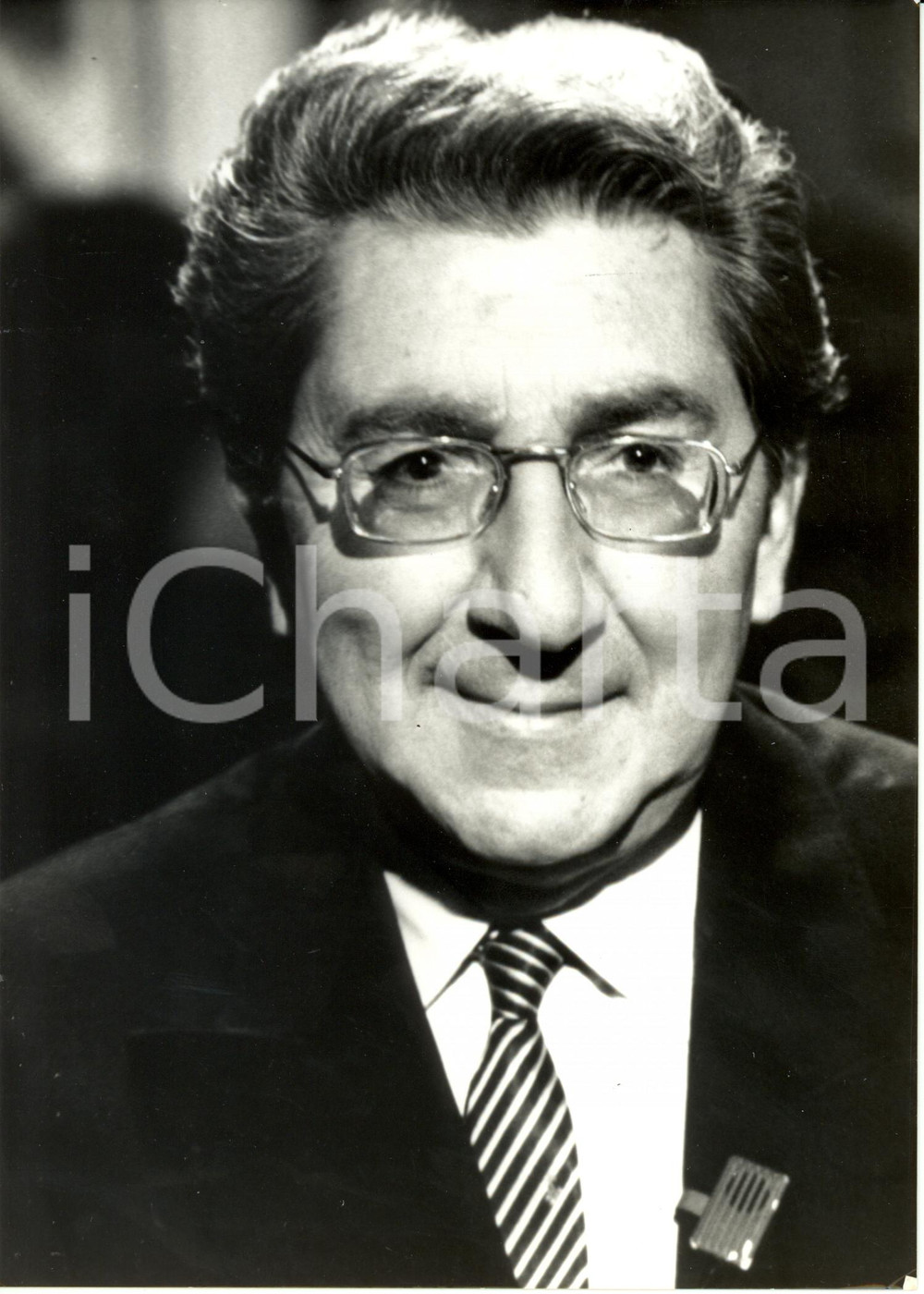 Fotografia d epoca originale 1991 PARIS Gilbert TRIGANO en PATRON 7891 Film documentaire sur FR3 Photo AGIP 1