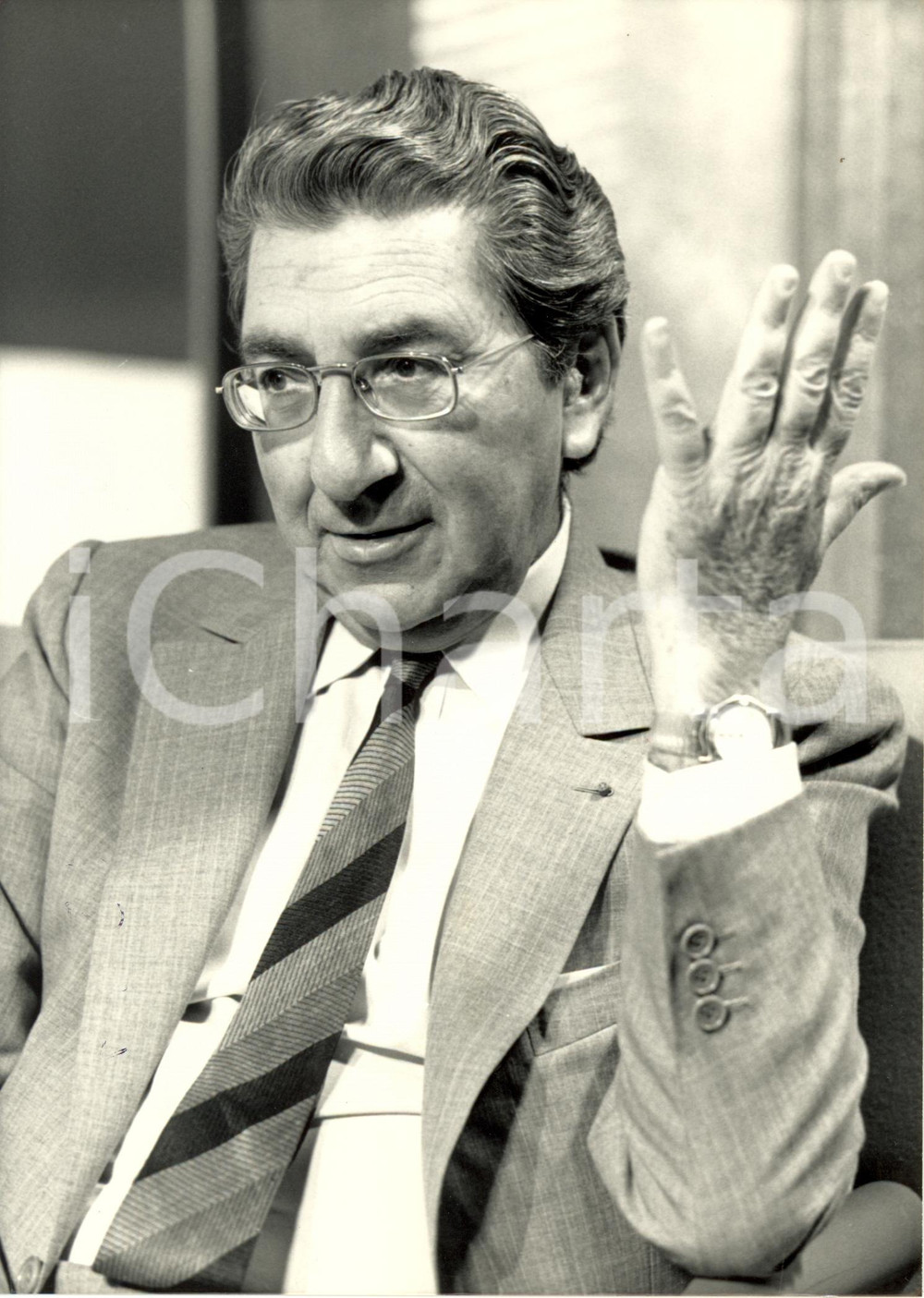 Fotografia d epoca originale 1988 GENEVE TÃ©lÃ©vision SUISSE ROMANDE Gilbert TRIGANO On a marche sur la lune 1