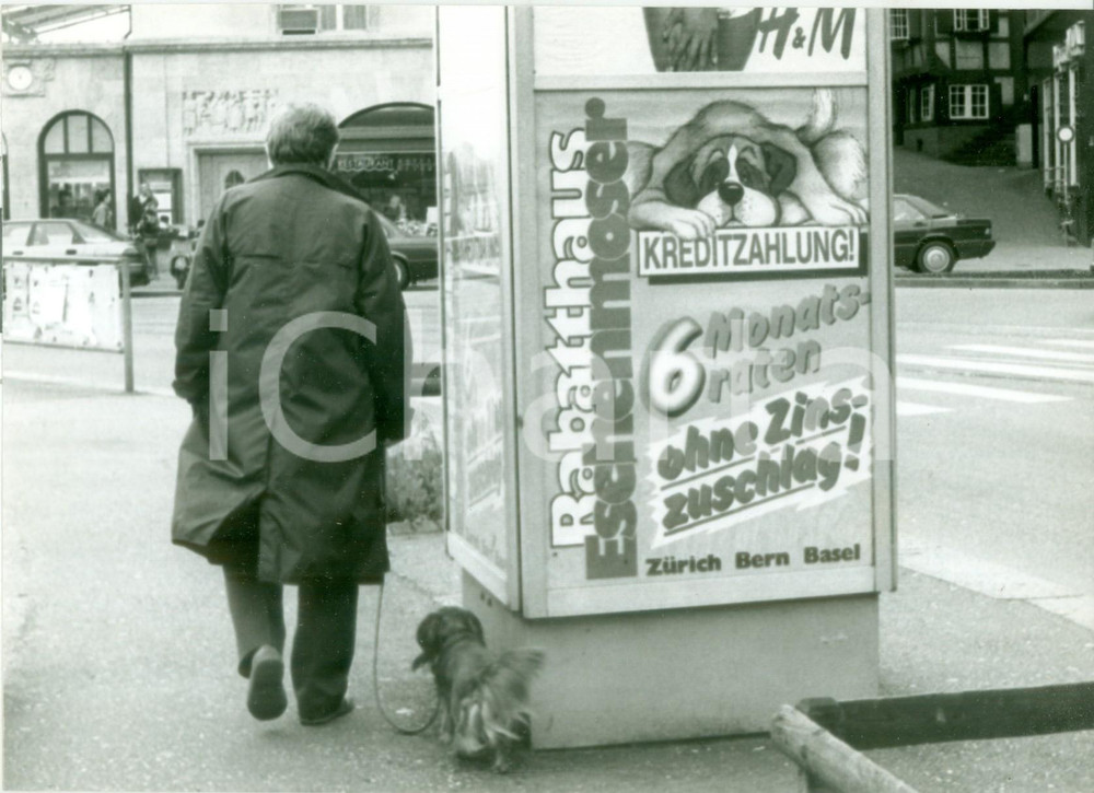 Fotografia d epoca originale 1992 BASILEA SVIZZERA PubblicitÃ  per RABATTHAUS ESCHENMOSER Foto cm 21 x 15 1